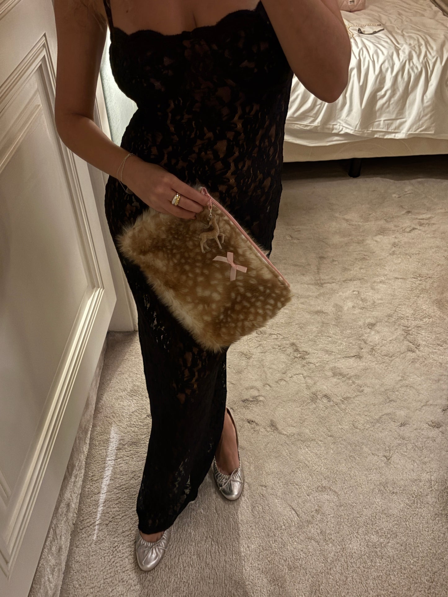 Bambi Pouch 🦌🤍🩰🕯️ Flat Medium