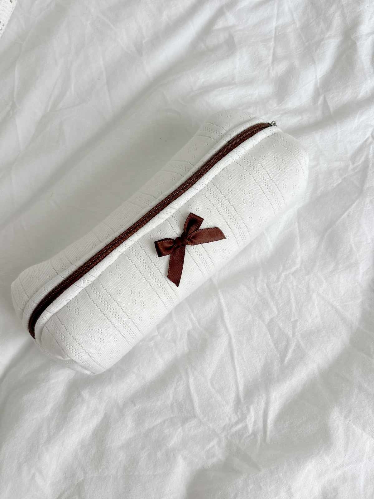 Teddy pointelle - Pencil Pouch 🧸🤍