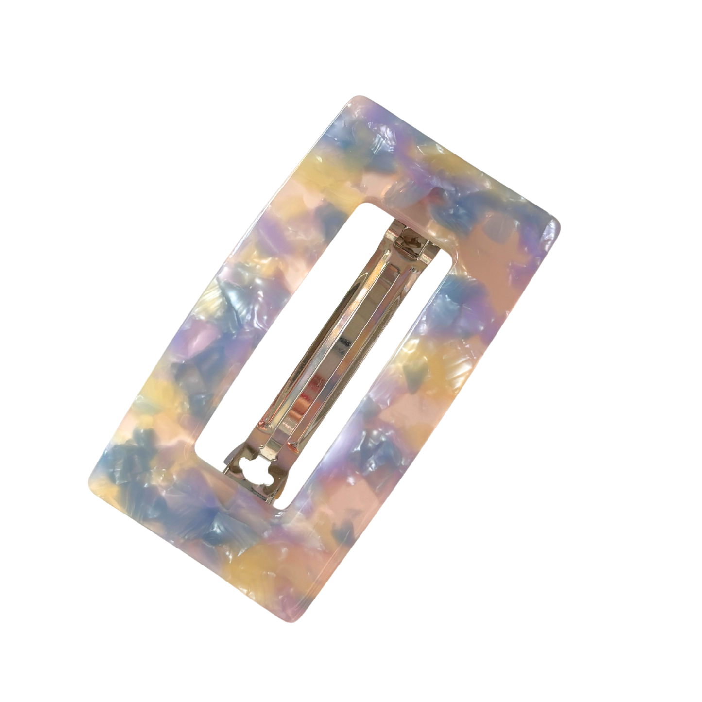 Nicky Square Purple Marble Claw