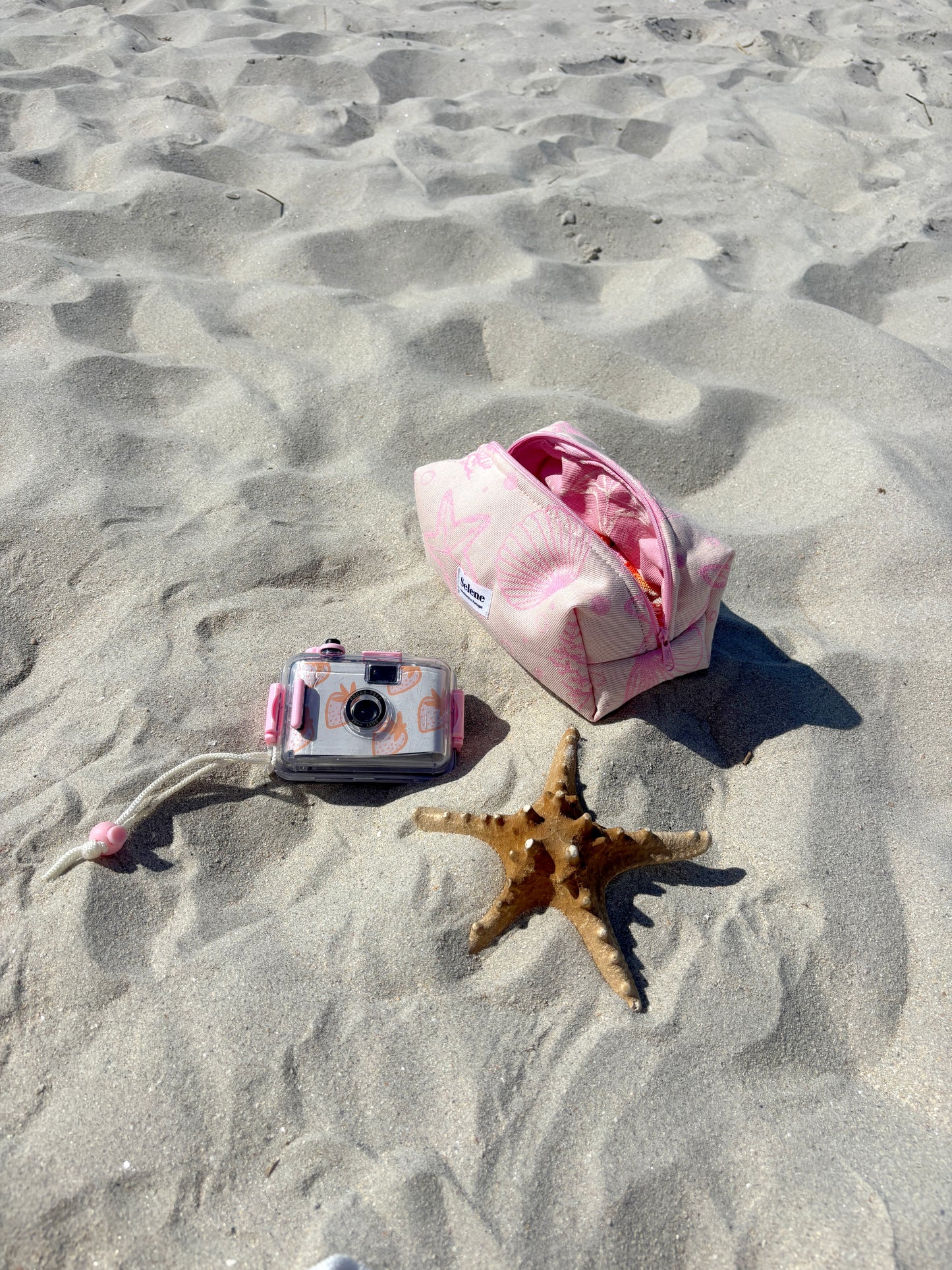 Cream Pink Coastal 💗🐚⭐️ Beauty Case