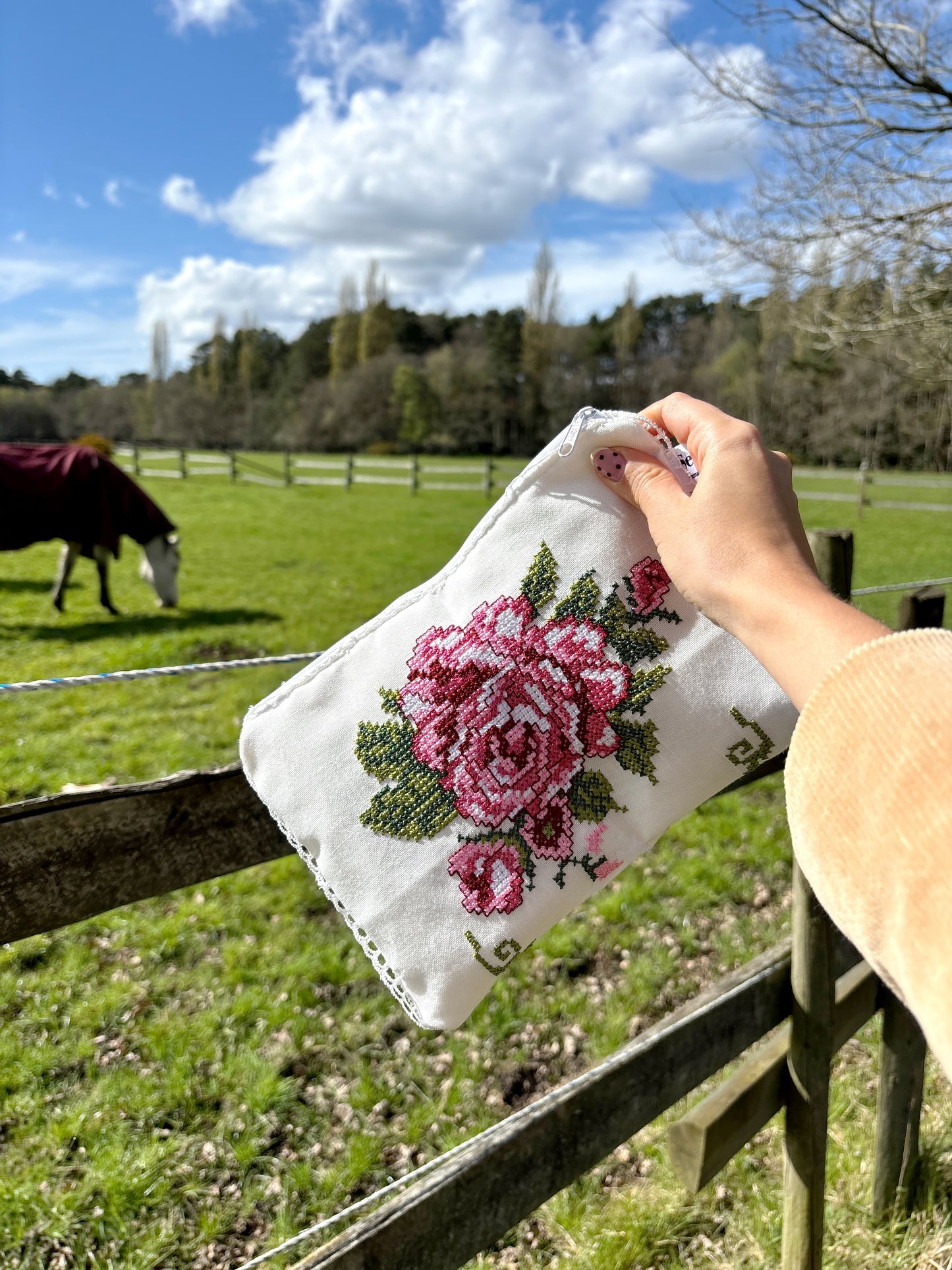 Granny Cross-Stitch 🌸 (limited edition) Flat Pouch