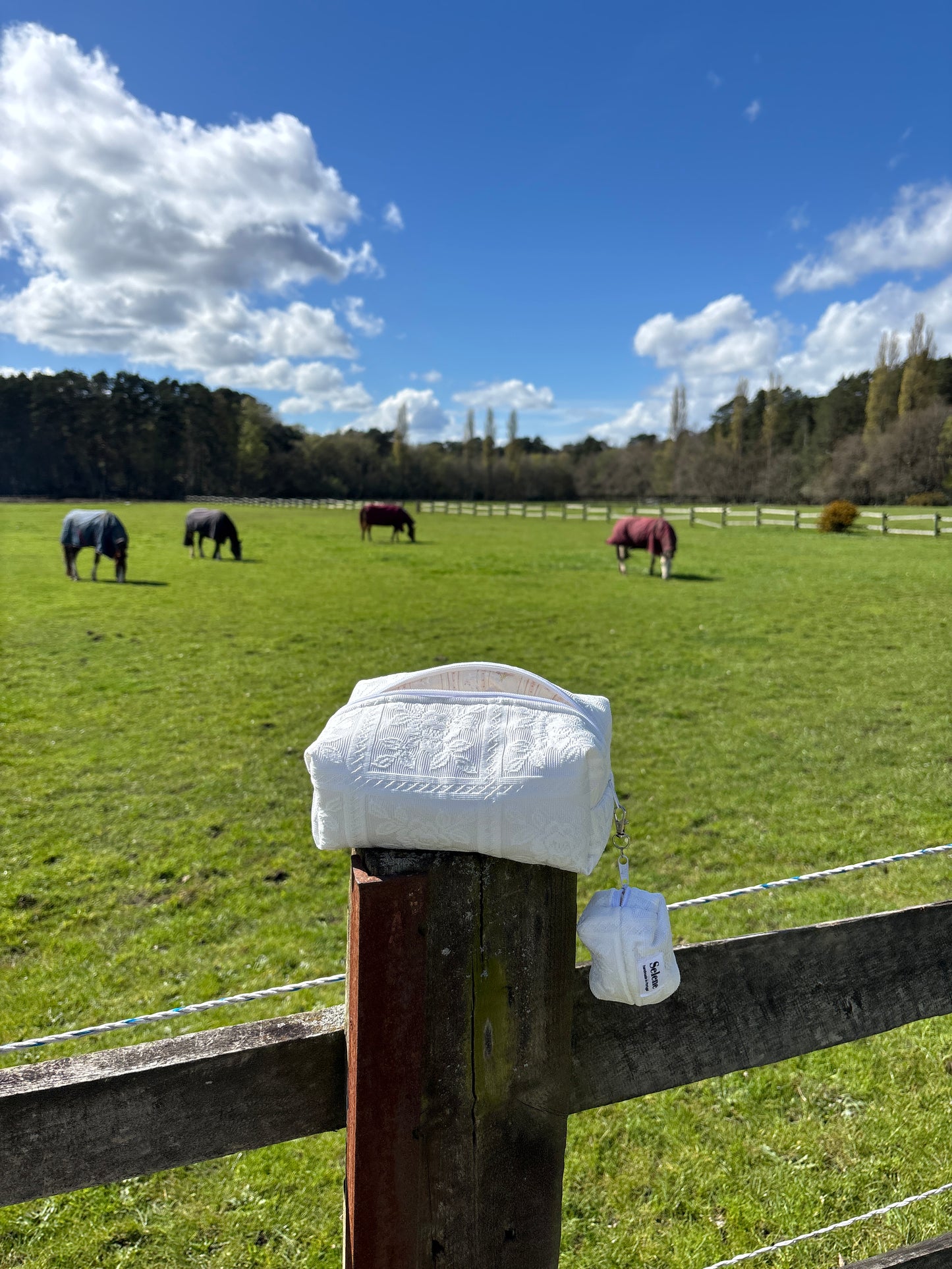 Spring White Lace Embroidered 🤍 (limited edition) Small pouch