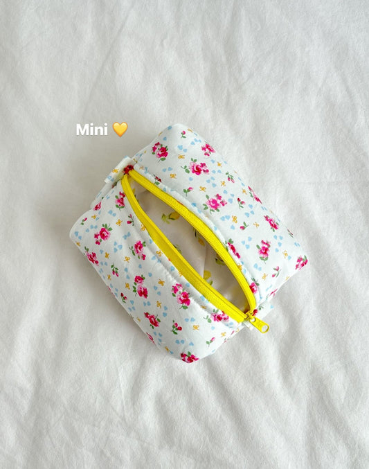 Ditsy White - Mini Pouch