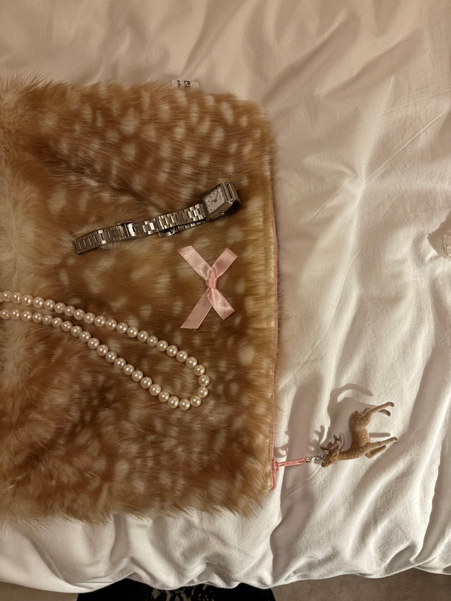 Bambi Pouch 🦌🤍🩰🕯️ Flat Medium