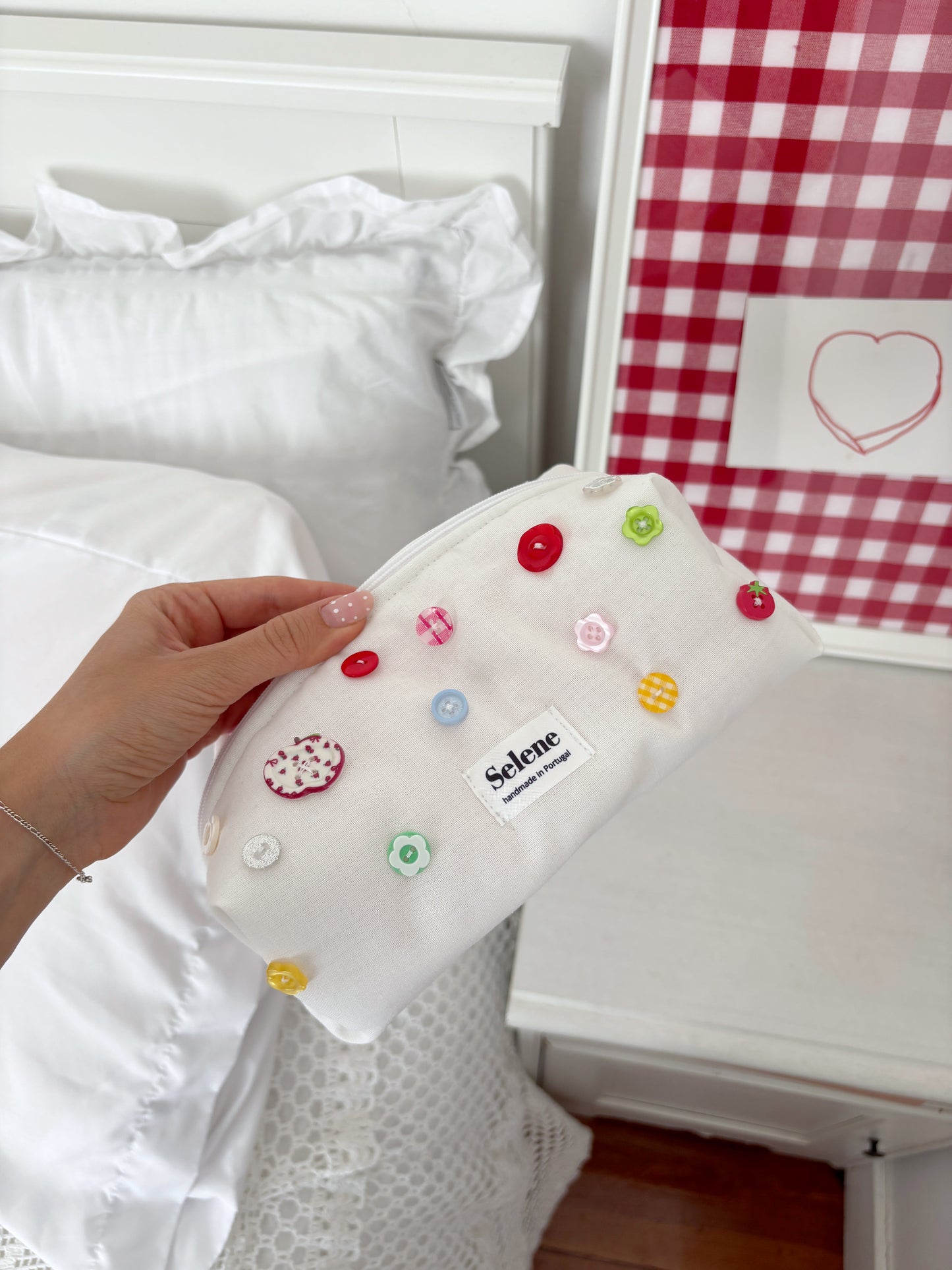 Button Pouch 🌸🍎⭐️💞 small size