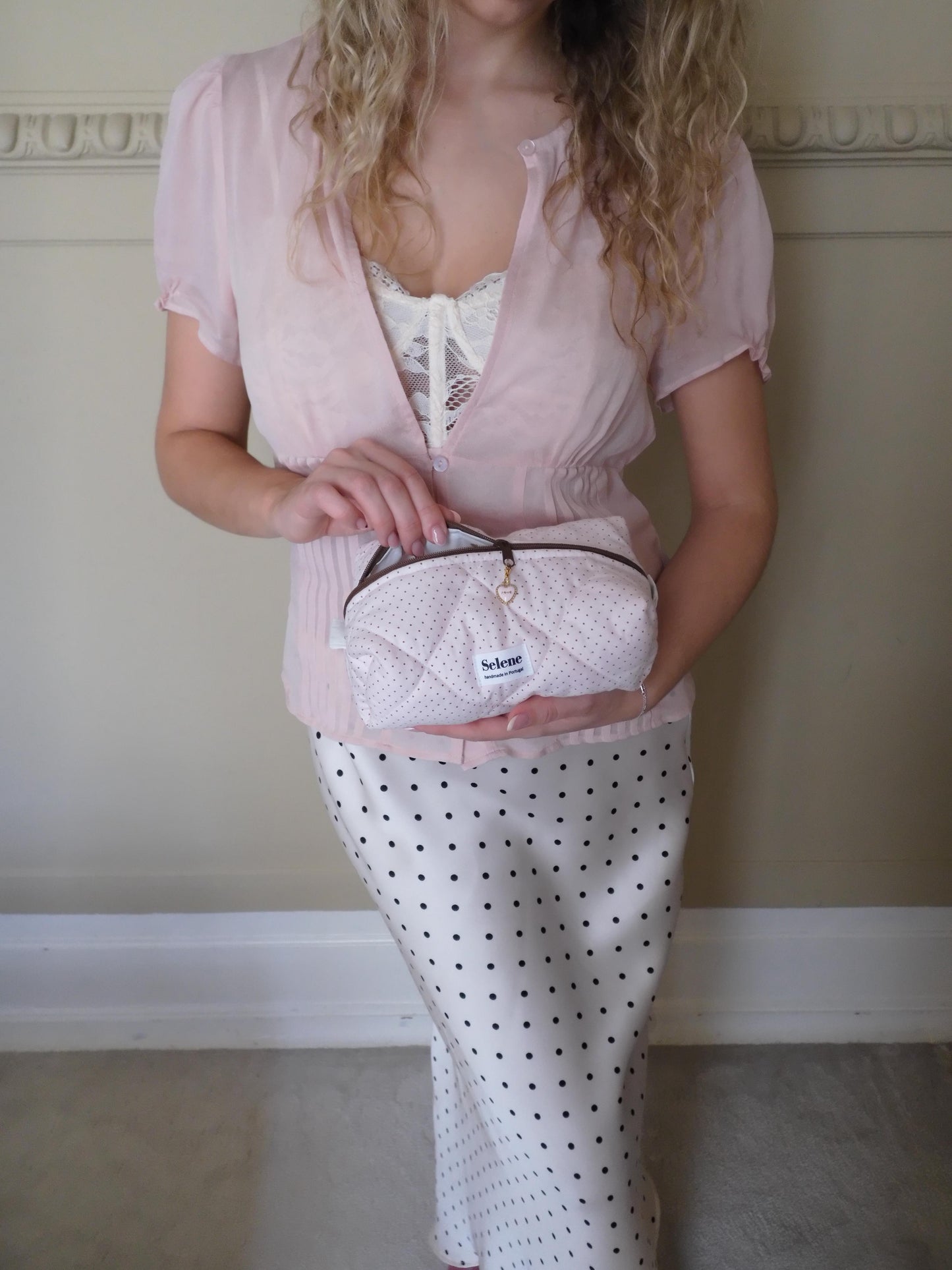 Soft Pink Polka Dots 🤎💗 Small